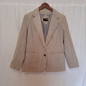 Women's Beige Corduroy Blazer 16 Cotton Cordaroy